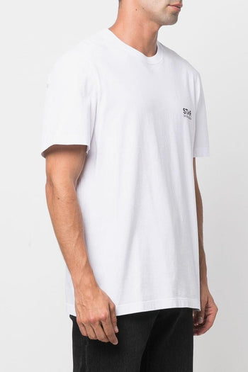 T-shirt Bianco Uomo Stampa Micro Logo - 4