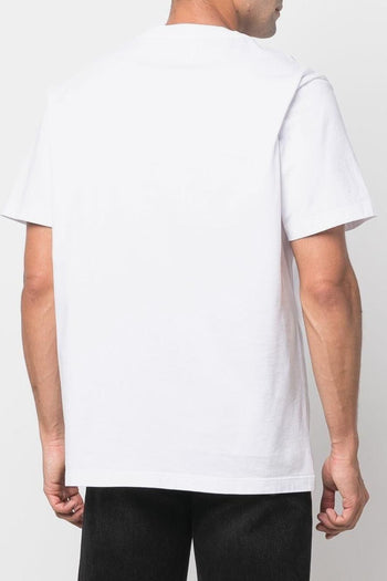 T-shirt Bianco Uomo Stampa Micro Logo - 3