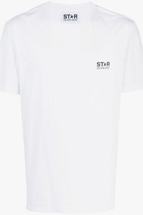T-shirt Bianco Uomo Stampa Micro Logo