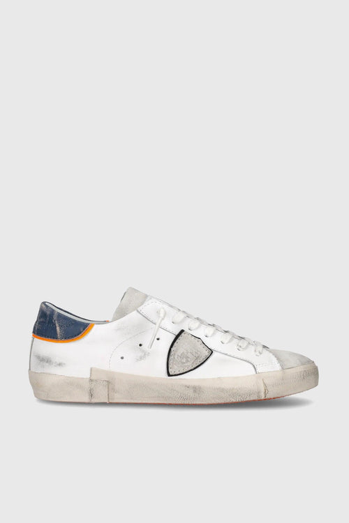 Sneaker PRSX Veau Vintage Pelle Bianco/Blu