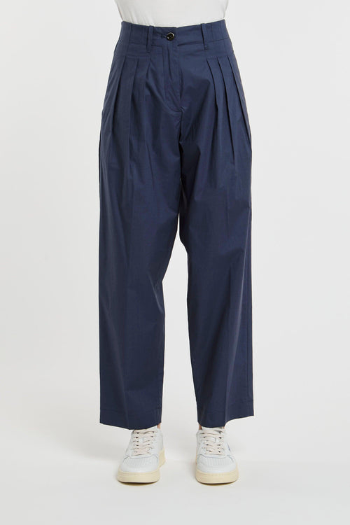Pantalone Blu in Misto Cotone