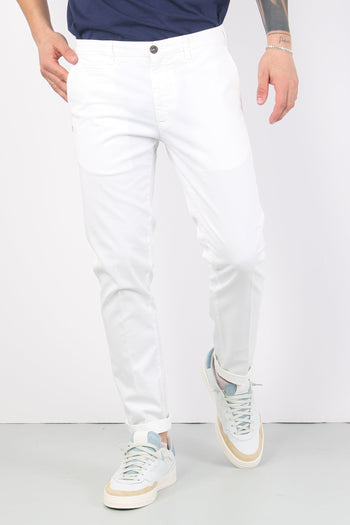Pantalone Chino Slim Fit Bianco Ottico - 5