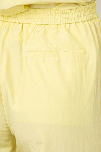 Pantalone Chic Taffetas Giallo in Cotone - 5
