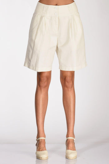 Shorts Bianco Naturale Donna - 3