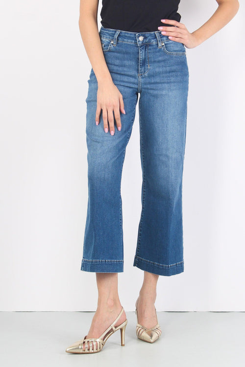 Jeans Authentic Cropped Denim Scuro - 2