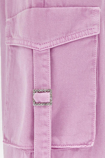 Pantaloni cargo rosa - 4