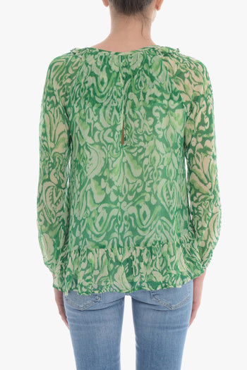 Camicia Verde Donna Stampata - 3