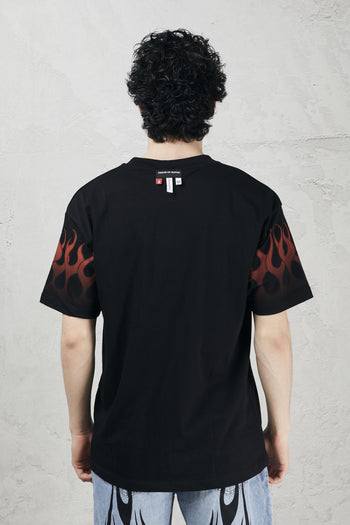 T-shirt fiamme rosse - 7