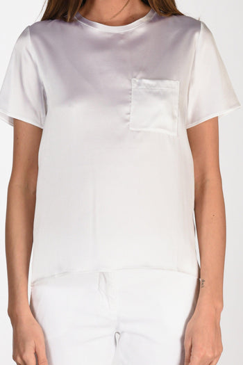Tshirt Seta Bianco Donna - 3