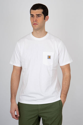WIP T-Shirt Short Sleeve Pocket Cotone Bianco - 3