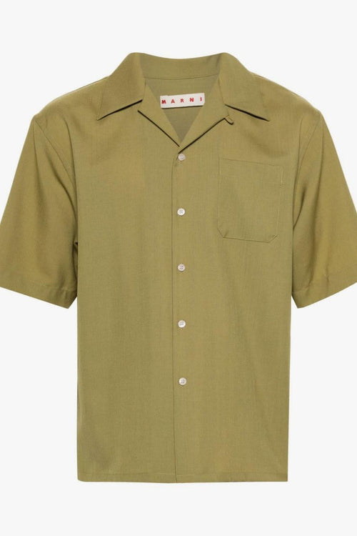 Camicia Verde Uomo Tasca sul Petto