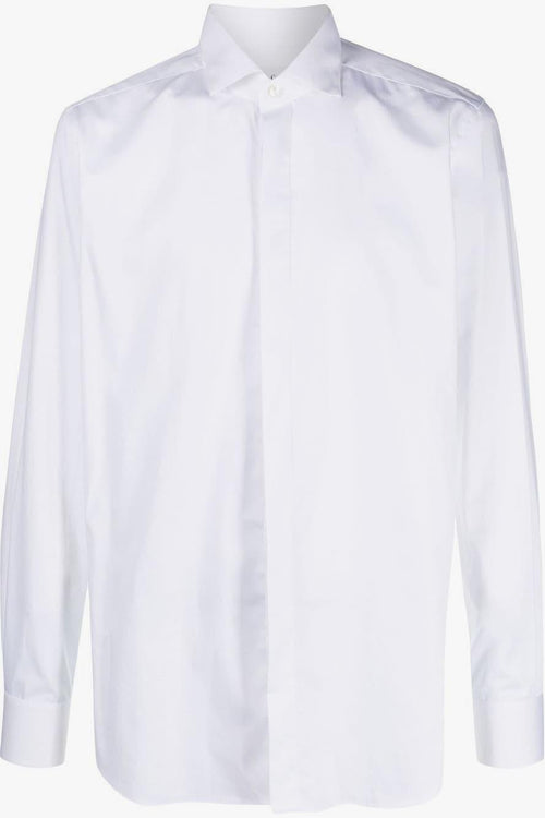 Camicia Bianco Uomo Colletto alla Francese Cotone
