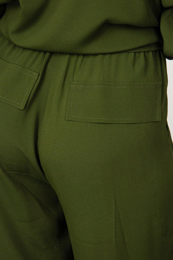 Pantalone Vanda Seta Verde - 5