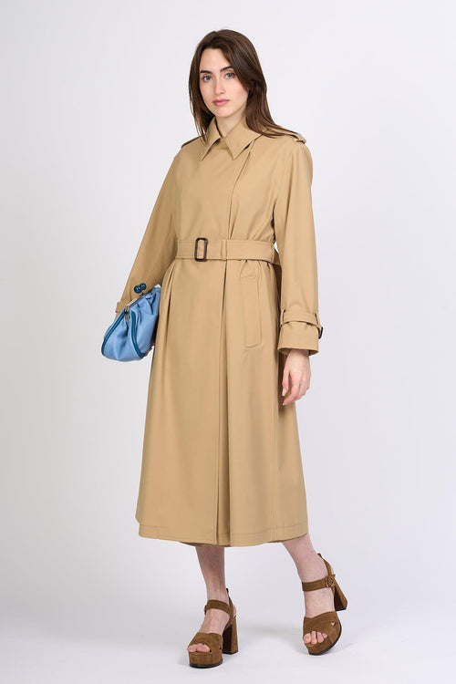 Trench Giostra Lungo Miele Donna - 1