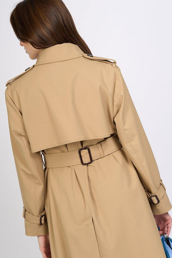 Trench Giostra Lungo Miele Donna - 5