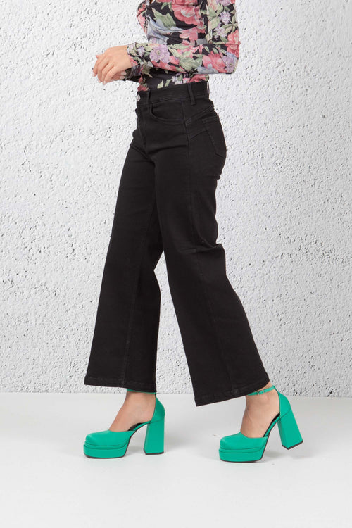 Jeans Bottom Up Cropped Blu Donna - 2