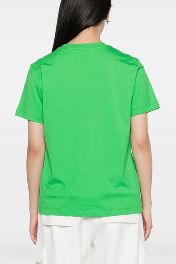 T-Shirt Cotone Verde/Bianco con logo classico - 4