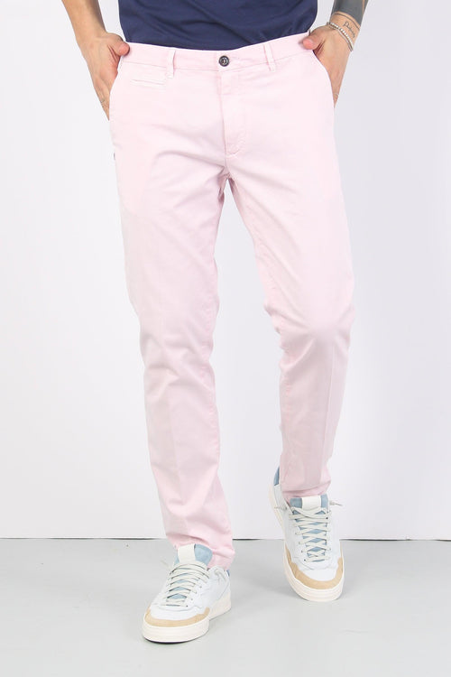 Pantalone Chino Slim Fit Rosa Antico - 2