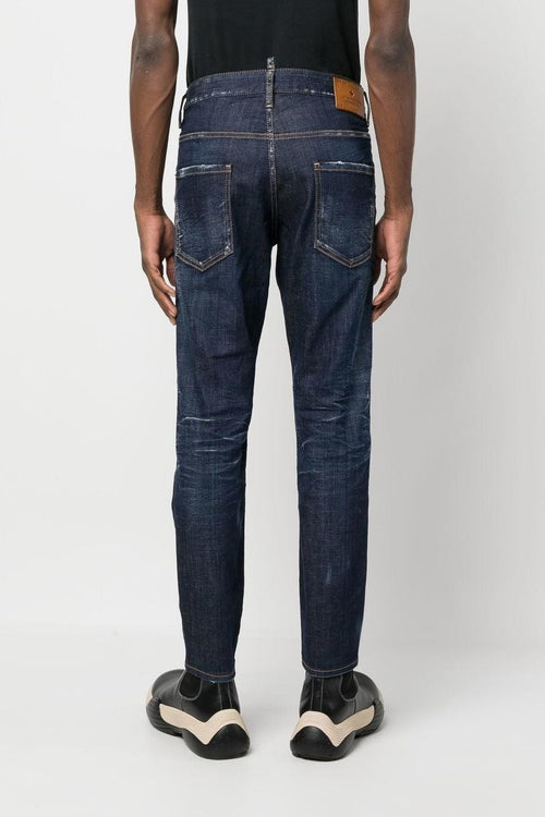 2 Jeans Blu Uomo skinny con effetto schiarito - 2