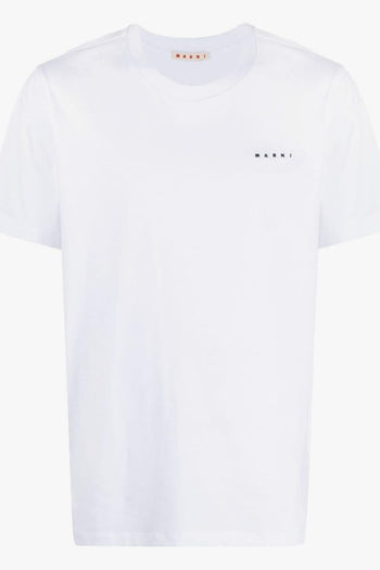 T-shirt Bianco Uomo Ricamo Micro Logo - 4