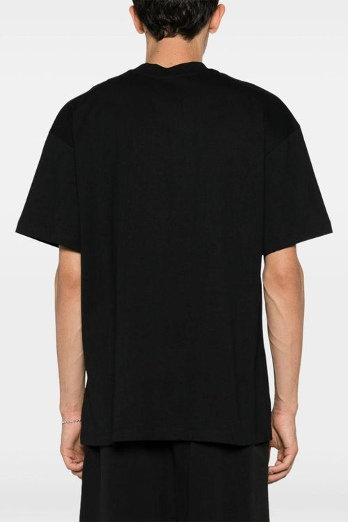T-shirt Jersey Cotone Nero con logo classico - 2