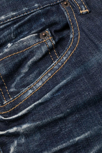 2 Jeans Blu Uomo skinny con effetto schiarito - 3
