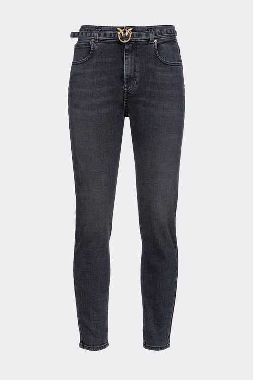 Jeans skinny in denim stretch con cintura - 2
