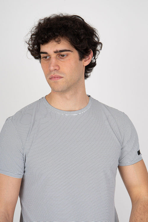T-shirt Shirty Stripe Blu Scuro Uomo - 2