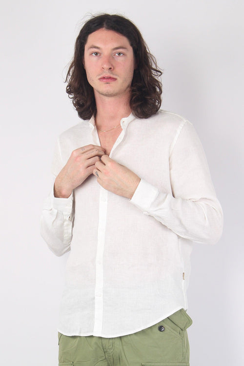 Camicia Lino Coreana White - 2