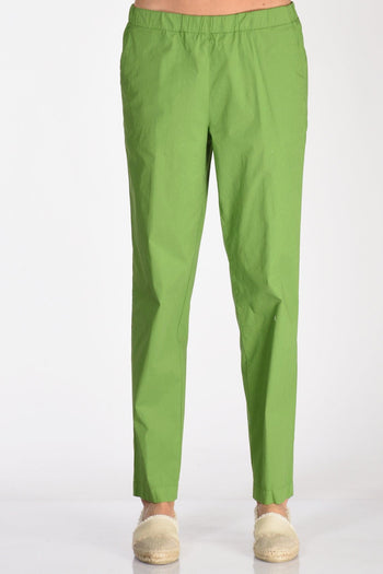 Pantalone Popeline Verde Donna - 3