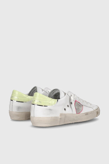 Sneaker PRSX Pelle Bianco/Giallo Fluo - 3