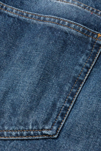 Jeans Blu Donna Sbaffature Crop - 5