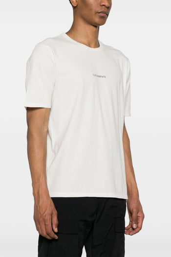T-Shirt Trama Jersey Bianco con logo classico - 4