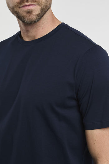 T-Shirt 92% Cotone 8% Elastan Blu - 3