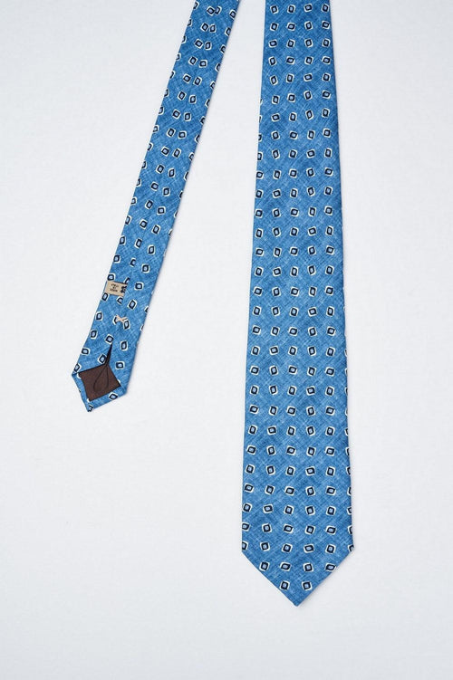 Cravatta in seta fatta a mano con design stampato - 2