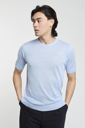 T-shirt in seta e lino - 5