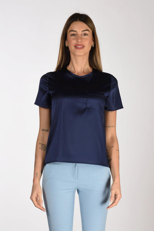 Tshirt Seta Blu Donna - 2