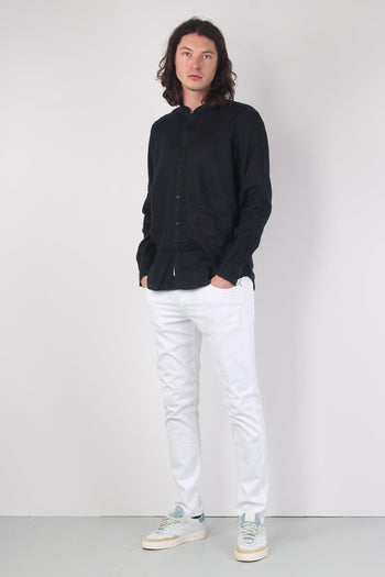 Camicia Lino Coreana Black - 4