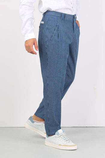 Company Pantalone Riga Blu/bianco - 5