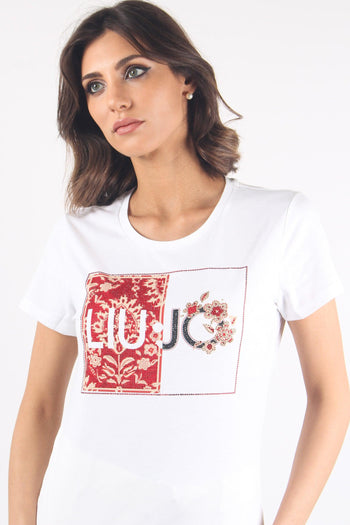 T-shirt Logo Cuore Bco/orient - 7