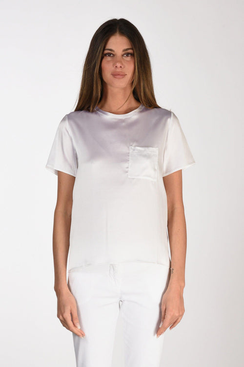 Tshirt Seta Bianco Donna - 2