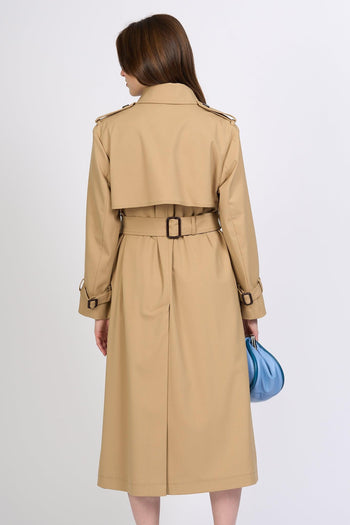 Trench Giostra Lungo Miele Donna - 6