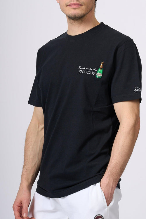 Saint Barth T-shirt Sbocciare Nero Uomo - 1