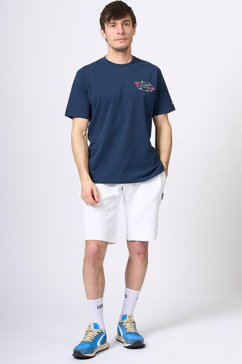 Saint Barth T-shirt Palline Blu Uomo - 3