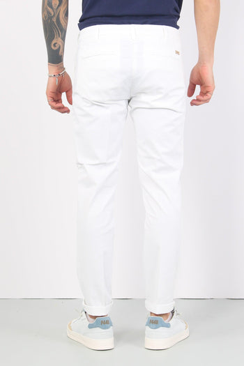 Pantalone Chino Slim Fit Bianco Ottico - 3