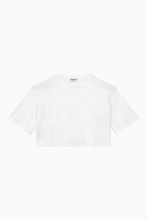 T-shirt Crop Bianco Donna - 1