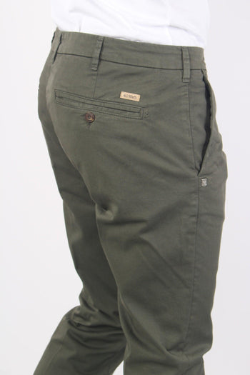Pantalone Gabardina Basic Verde Militare - 6