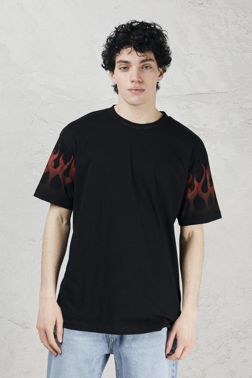 T-shirt fiamme rosse - 1