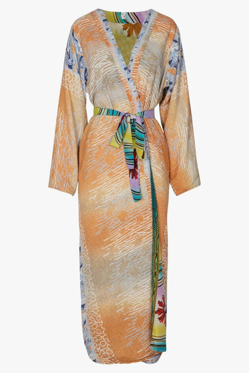 - Kimono - 430867 - Azzurro/Arancione - 2