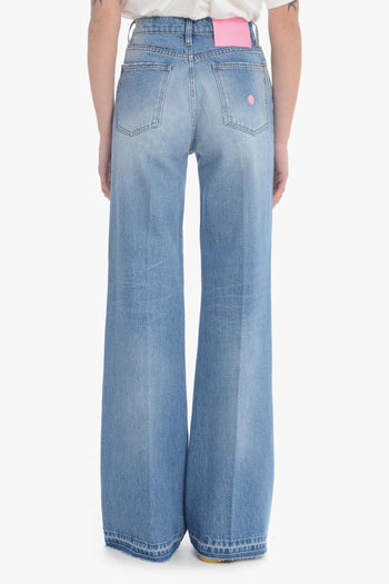 Jeans Blu Donna Palazzo - 3